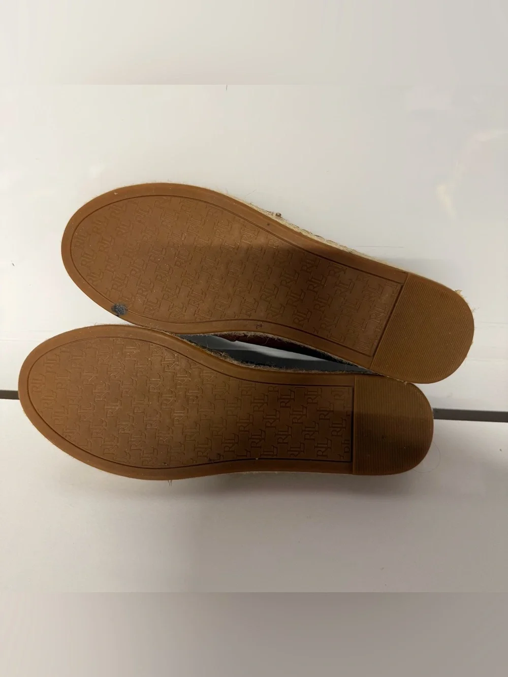 Ralph Lauren Brown Leather Espadrille Flats